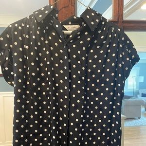 St. John polkadot blouse.